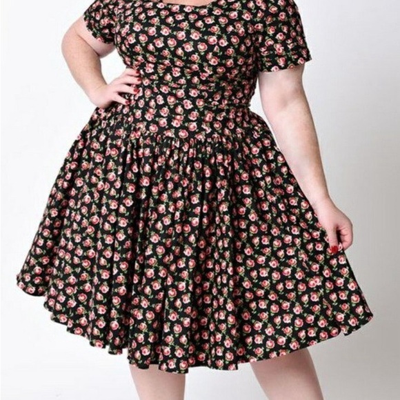 Unique Vintage Dresses & Skirts - Unique Vintage Floral Swing Dress